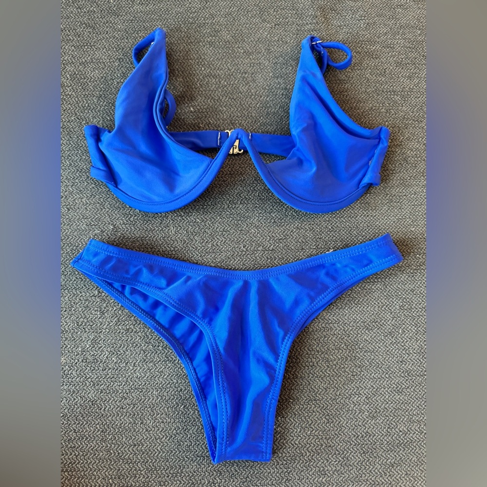 ZAFUL Blue Underwire Bikini Set